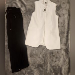 Brand new anne Klein sleeveless blazer with small black dynamite fancy pants